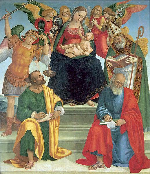 Luca Signorelli Madonna and Child with Saints and Angels Luca Signorelli oil painting image
